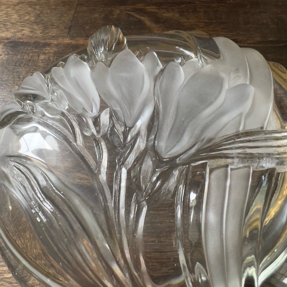 VINTAGE Mikasa Studio Nova Frosted Orchid Gold Rim 5” Candy Trinket Dish 1980s - Picture 3 of 5